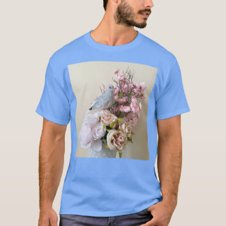T-shirt Diamond Dove sur fleurs 2