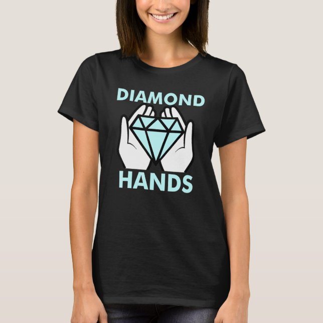 T-shirt Diamond Hands Rocket À La Lune (Devant)