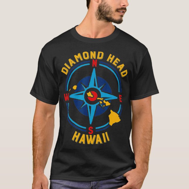 T-shirt Diamond Head Hawaii Compass Rose (Devant)