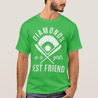 T-shirt Diamonds diamants sont les filles meilleur ami bas