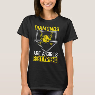 T-shirt Diamonds sont le meilleur joueur de softball ami d