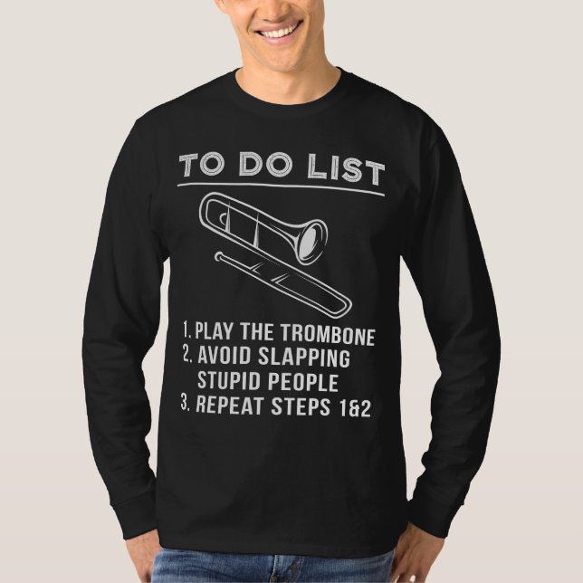 T-shirt Diapositive & chuckle - Hilarious to Do Trombone T (Devant)