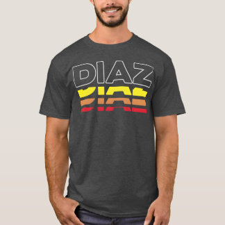T-shirt Diaz Prénom Drôle Vintage Coucher de soleil Diaz v