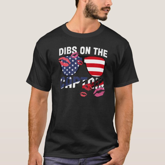 T-shirt Dibs sur le capitaine capitaine épouse 2 (Devant)