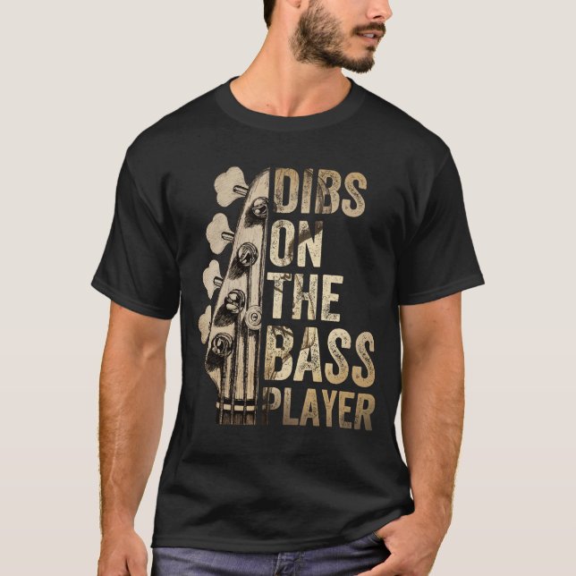 T-shirt Dibs sur le groupe de guitare du bassiste  (Devant)