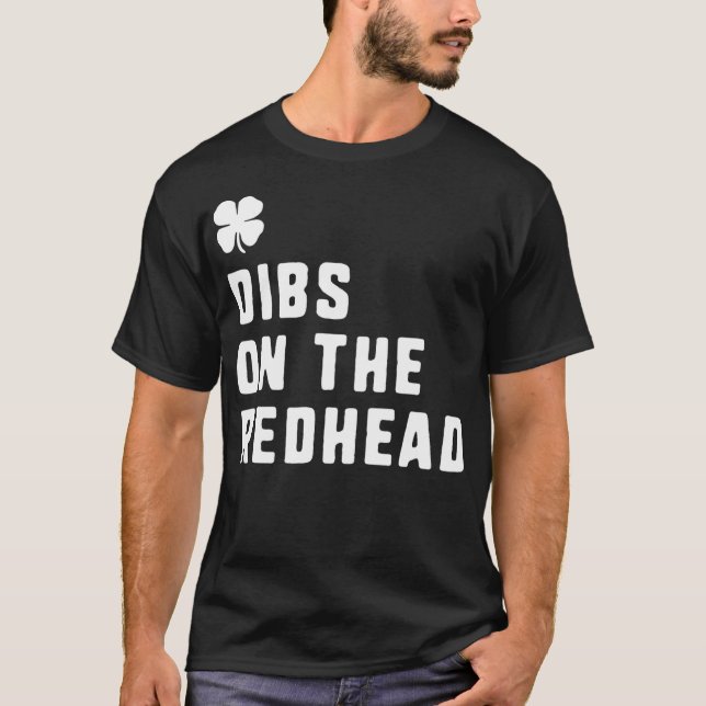 T-shirt Dibs Sur Le Jour de la Saint Patrick Rouge Gingemb (Devant)