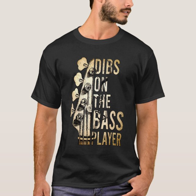 T-shirt Dibs Sur Le Lecteur Basse Guitare Musicien 2 (Devant)