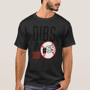T-shirt Dibs Sur Le Numéro 55 Plongeur De Baseball Sports