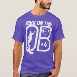 T-SHIRT DIBS SUR LE QUARTERBACK 4 LOVE FOOTBALL NUMBER 4 Q