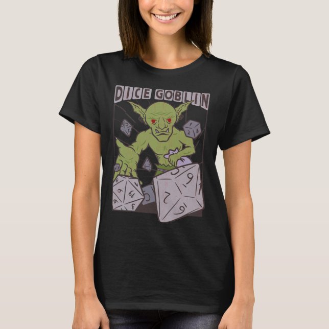 T-shirt Dice Goblin Orc D20 Dice pour un GAMER RPG (Devant)