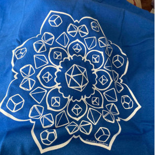 T-shirt Dice Mandala en blanc