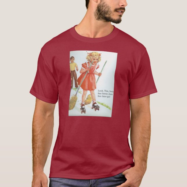 T-shirt Dick et années 1950 de patins de rouleau (Devant)
