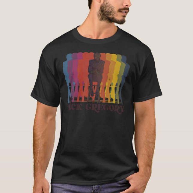T-shirt Dick Gregory Fade Tribute Art Gift Essential  (Devant)