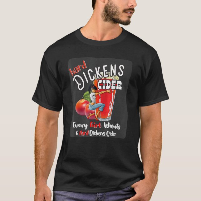 T-shirt Dickens Dur Cider Girl Whiskey Et La Pomme De Bièr (Devant)