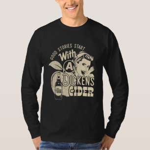 T-shirt Dickens Durs Cider Girl Whiskey Et Beer Apple Hum