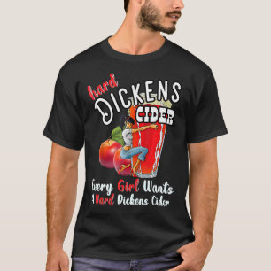 T-shirt Dickens Durs Cider Girl Whiskey Et Beer Apple Hum