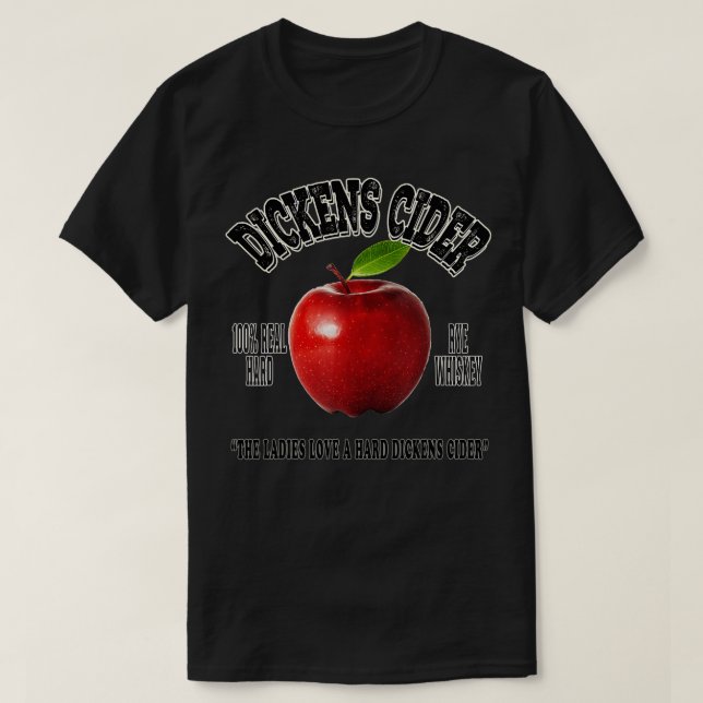 T-SHIRT DICKENS HARD APPLE CIDER (Design devant)