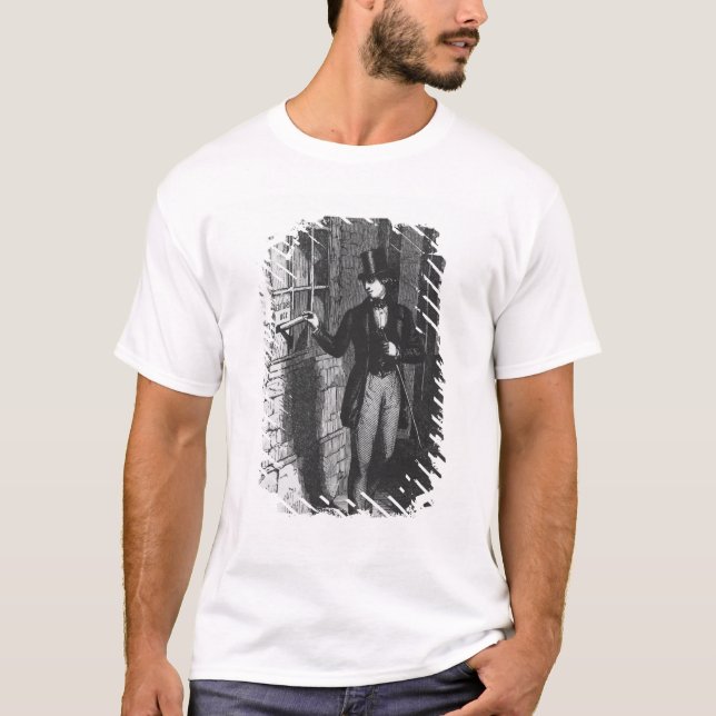 T-shirt Dickens plaçant son premier littéraire (Devant)