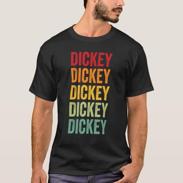 T-shirt Dickey County North Dakota Rainbow Text Design (Devant)