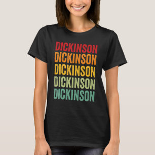 T-shirt Dickinson County Kansas Rainbow Text Design
