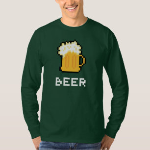 T-shirt d'icône de pixel de bière du jour de St