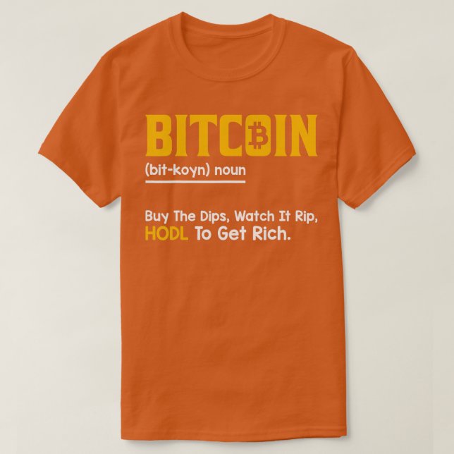 T-shirt Dictionnaire Bitcoin Bitcoin Funny BTC Crypto Cade (Design devant)