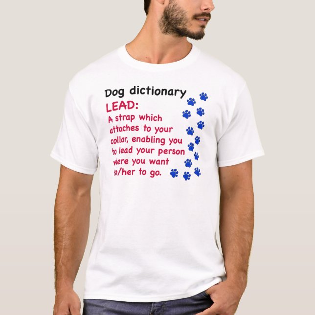 T-shirt Dictionnaire de chien de tête (Devant)
