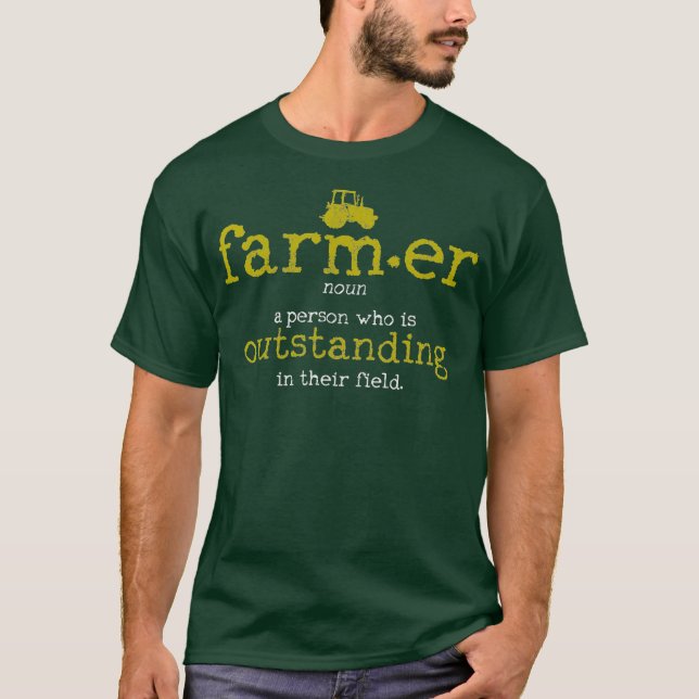 T-shirt Dictionnaire de définition de l'agriculteur Mens F (Devant)