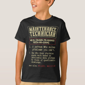 T-shirt Dictionnaire de définition du technicien de mainte