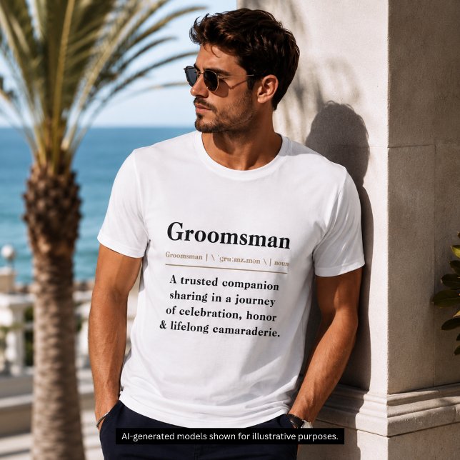 T-shirt Dictionnaire de garçon d'honneur Définition de la  (Créateur téléchargé)