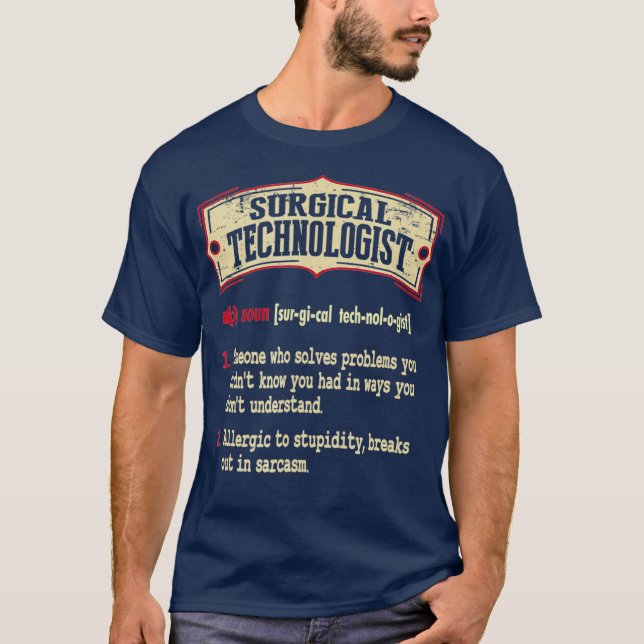T-shirt Dictionnaire de technologue chirurgical Terme Sarc (Devant)