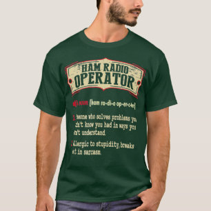 T-shirt Dictionnaire d'opérateur radio jambon Terme Sarcas