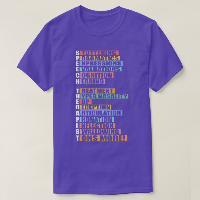 T-shirt Dictionnaire orthophoniste (Design devant)