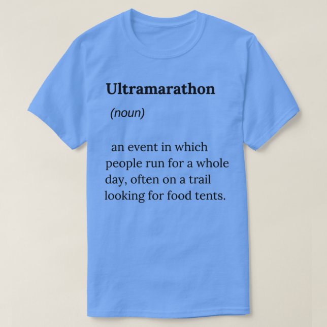 T-SHIRT DICTIONNAIRE ULTRAMARATHON (Design devant)