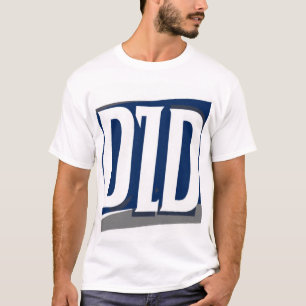 T-Shirt DID Typographie Gras   Lettre Bleu Marine