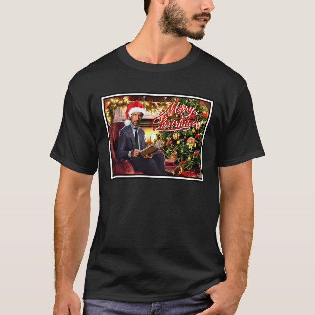 T-shirt Die Hard Hans Gruber Joyeux Noël Classique T-Shi (Devant)