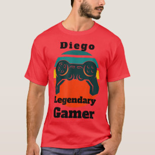 T-shirt Diego Legendaire Gamer Video Game Player Contrôleu