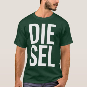 T-shirt Diesel Diesels à gros texte Camions Rouleau Charbo