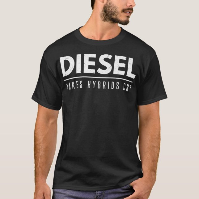 T-shirt Diesel Favorise Les Hybrides Pleurent Drôle Diesel (Devant)