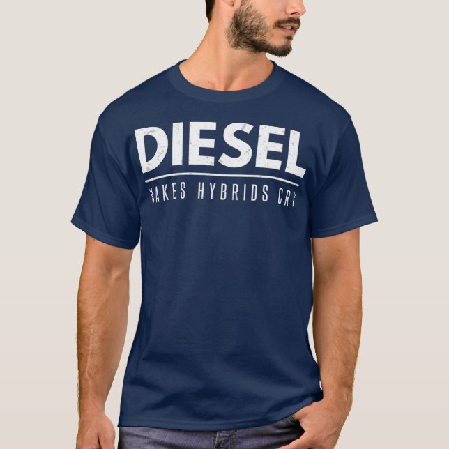 T-shirt Diesel Favorise Les Hybrides Pleurent Drôle Diesel (Devant)