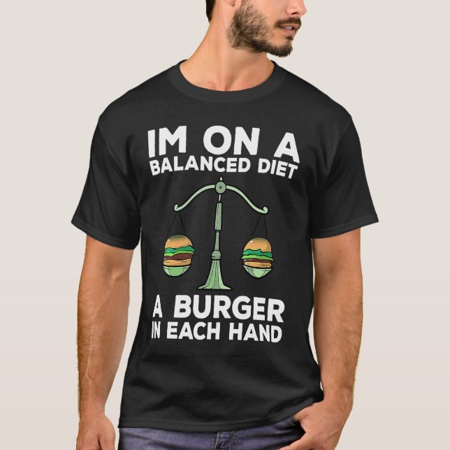 T-shirt Diet Burger Mème Weightloss Gym entraînement Fitne (Devant)