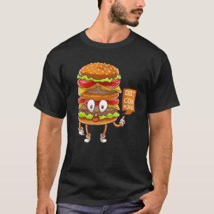 T-shirt Diet Cola Please Burger Fast Food Lover Hamburger
