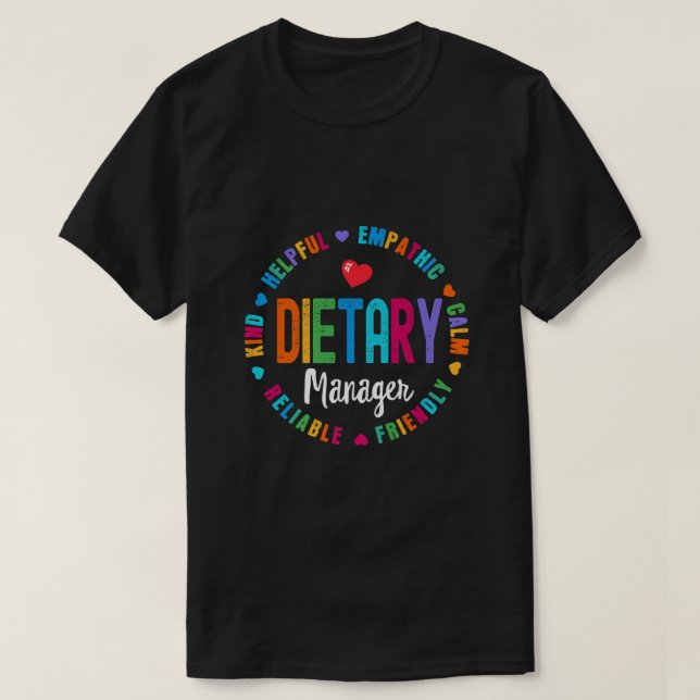 T-shirt Dietary Manager Appreciation Week soins de santé D (Design devant)