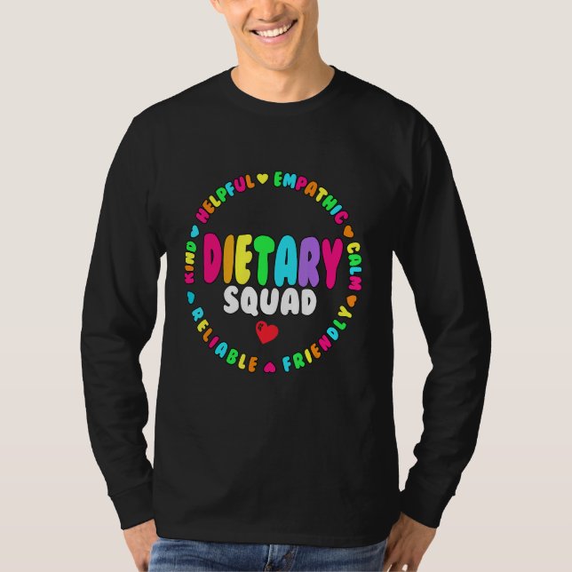 T-shirt Dietary Squad Appreciation Week healthcare Dietiti (Devant)