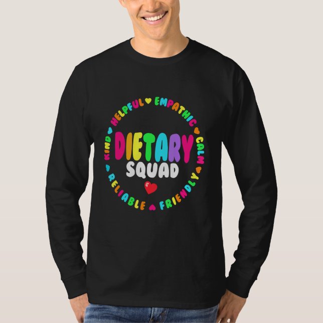 T-shirt Dietary Squad Appreciation Week healthcare Dietiti (Devant)