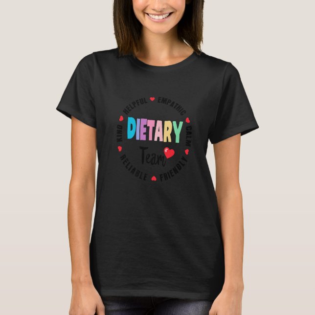 T-shirt Dietary Team Appreciation Week healthcare Dietitia (Devant)