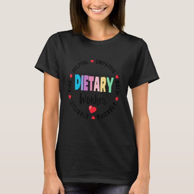 T-shirt Dietary Worker Appreciation Week healthcare Dietit (Devant)