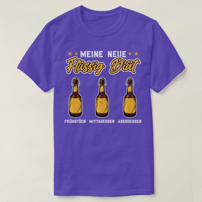 T-shirt Diète liquide pour le déjeuner déjeuner dîner 2 (Design devant)