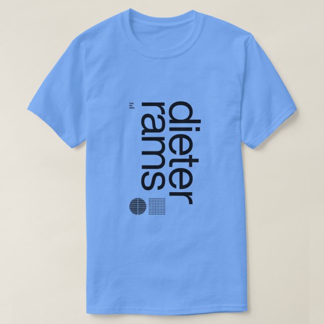 T-shirt Dieter Rams Moins mais meilleur design (Design devant)