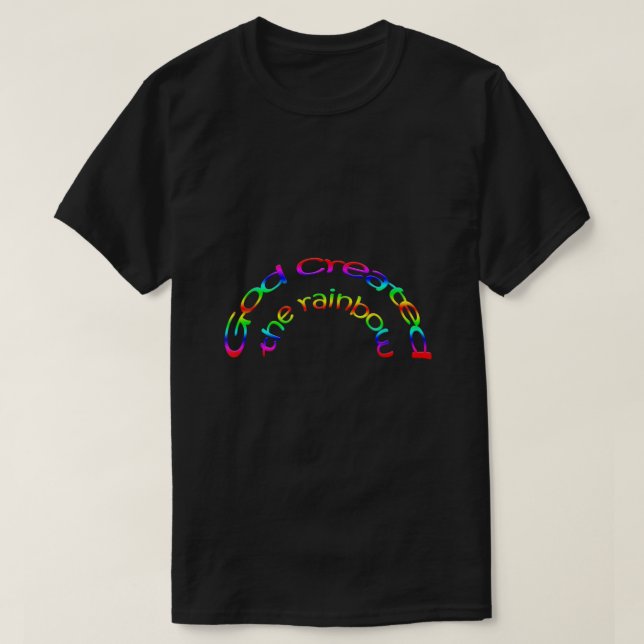 T-shirt Dieu a créé le Rainbow Christian (Design devant)